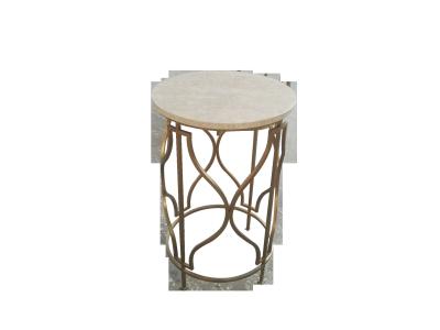 China high end stone top stainless steel metal side table/End table/coffee table for hotel furniture,casegoodsTA-0083 for sale