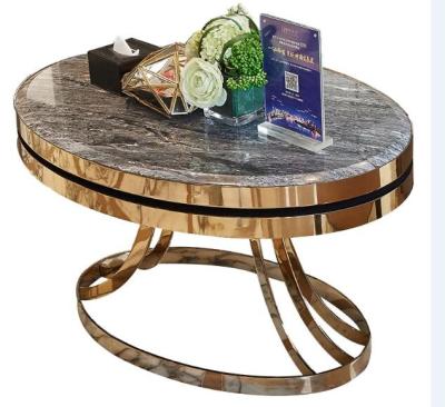 China stone top Brass  stainless steel metal side table/End table/coffee table/C table, hotel furniture,casegoodsTA-0087 for sale