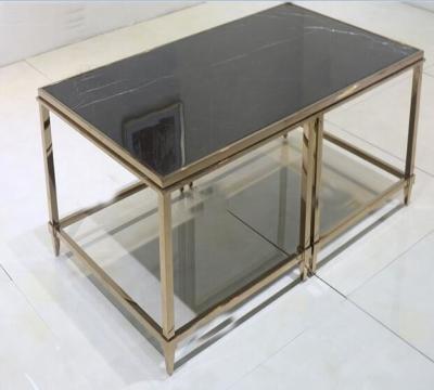 China stone top Brass  stainless steel metal side table/End table/coffee table/C table, hotel furniture,casegoodsTA-0088 for sale