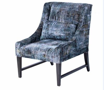 China Solid beech wood frame fabric Leisure Customized Comfortable soft hotel lounge chair for sale