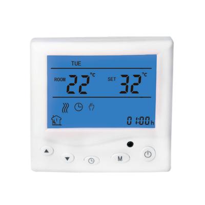 China Factory Sale Milky White NTC Sensor Digital Floor Heating Thermostat for sale