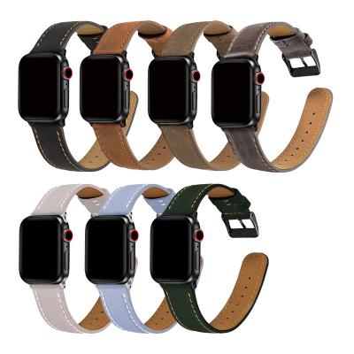 China Luxury Genuine RYB Leather Strap for Series 7, Vintage Apple Watch Leather Band for Apple Watch for sale