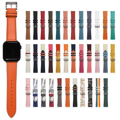 China Replacement Genuine Leather Leather Watchband For iWatch 7 Series 6 Se 5 Single Tour Leather Band For Apple Watch 41mm 45mm for sale