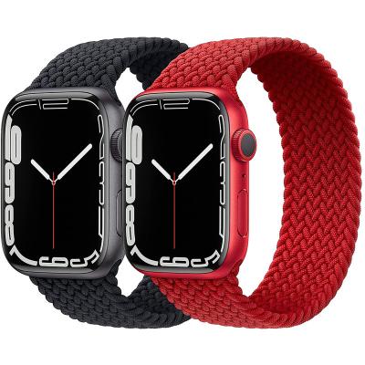 China RYB Comfortable Elastic Loop Sport Braided Band For Series 7, Fabric Apple Watch Stretch Woven Nylon Strap For Apple Watch for sale