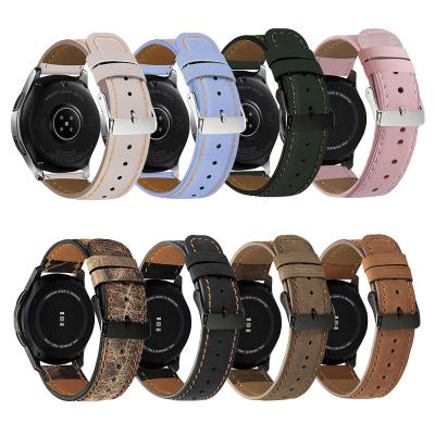 China Quick Release Leather Strap Strap Width 20mm 22mm RYB Unisex Size Compatible With Samsung Galaxy 46mm Strap for sale