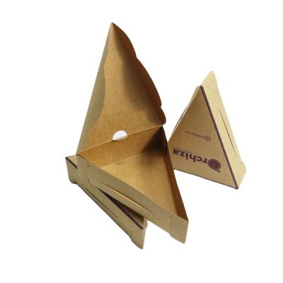 China Wholesale Cheap Printer Mini Recyclable Packaging Paper Box Biodegradable Paper Pizza Slice Printing Boxes for sale