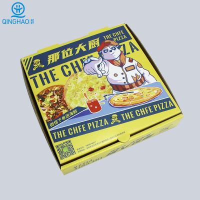 China Recycled Materials Wholesale Cheap Food Grade Boxes 8/10/12/14 Inch Custom Logo Packaging Cardboard Corrugated Kraft Paper Package Box For Pizza for sale