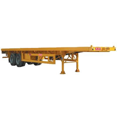 China Truck Trailer 3 Axles Flatbed Semi Trailer Heavy Duty Truck 40tons For Transportation for sale