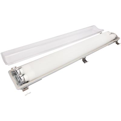 China Industrial Warehouse 1.2M PC Housing 2 LED Tubes Moisture Proof Lighting Fixture for sale