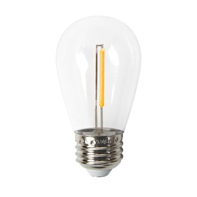 China Garden S14 Led Filament Light Bulbs 0.9W Warm White 2200K Waterproof Led Vintage Edison Bulbs for sale