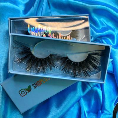 China Natural Dramatic Fluffy Faux Mink Eyelashes Wholesale 5D 25MM Cube Customized Lashes Boxes for sale