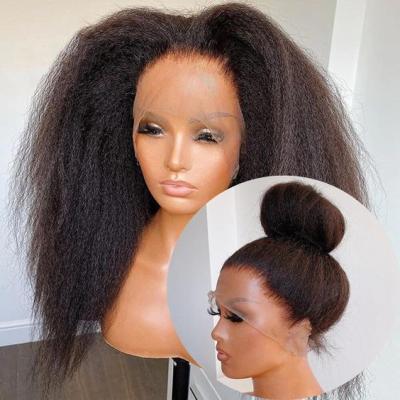 China 360 Full Body Wave Wig Lace Front Synthetic Hair Wigs Middle Part Curly Straight Lace Frontal Wigs For Fashion for sale