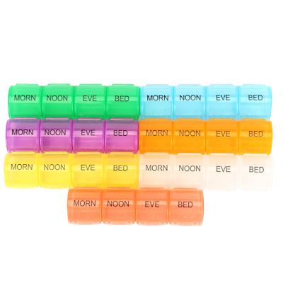 China MM-PB028 Weekly Spring Pill Box 7days Pill Box Medical Detachable Case Eco-Friendly Eco-Friendly for sale