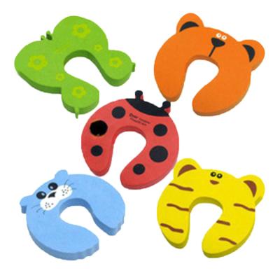 China Who respects the environment; shockproof ; MM-BSP011 Cute Impactproof Kids Safety Ladybug Door Stopper Foam Tiger Pattern Door Pinch Finger Pinch Guard for sale