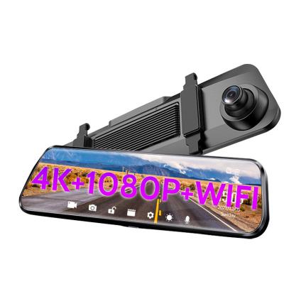 China Hot Sale Built-in WiFi 12 inch car camera 4k dash cam front and rear mirror 4k dash cam wifi 4k dashcam with gps for sale