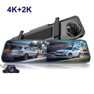 China Custom Built-in WiFi 4K+2K 360 Degree HD Dvr Lens Rearview 4G Mirror Car Wifi 1080P Car Camera 4k Dash 2 Dual Cam for sale