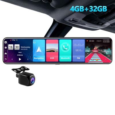 China Waterproof WIFI Android 8.1 Rear View Mirror 1080P Drive Video Auto Recorder 4G 12 Inch 4GB+32GB Car DVR GPS Dash Cam for sale