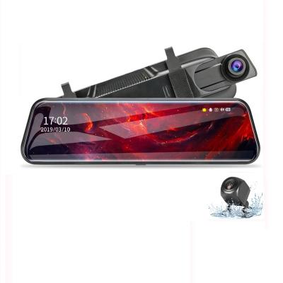 China Waterproof 10 Inch Rearview Mirror Car Black Box Dvr Camera Dashcam FHD Dual Lens 1080P Driving VCR Dash Cam for sale