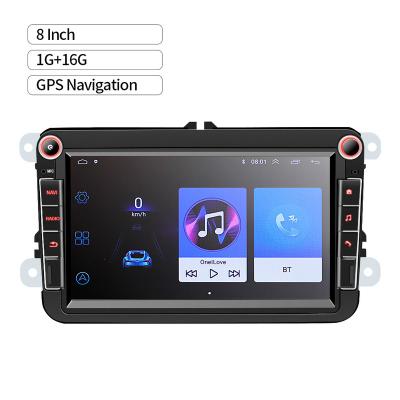 China GPS 8 Inch Android 10.1 Touch Screen 2 Din GPS BT Car Stereo FM AM Car DVD Player For VW Car Radio for sale