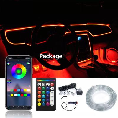 China OBDPEAK LED Strip Car LED Fiber Optic Lights Ambient Lighting Car Atmosphere Other Car Light Accessories Neon EL APP&Remote 12V9 Universal for sale