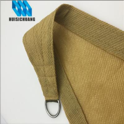 China Changzhou Huisichuang Plastic Sun Shade Sail Rectangle And Triangle Mesh Shade Sail Cloth for sale