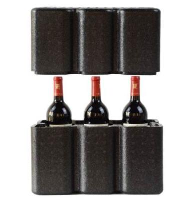 China Moisture-proof thickened PPE foam wine box packaging with portable partition light cushioning drop-resistant insulation six bottles for sale