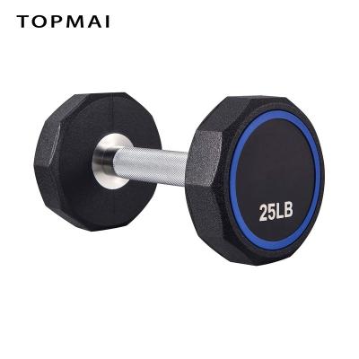 China Home Exercise Equipment Universal Strength Gym Weight Training Barbell Heavy Metal Handles Dumbbell Decagon Dumbbell for sale