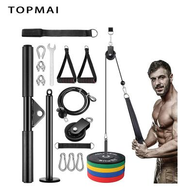 China Universal Home Gym Equipment LAT System and Lift Pulley with Load Pin Rope Machine Tricep Strap Bar Cable for Muscle Strength for sale