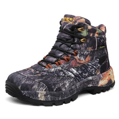 China Fashion trend hot sale men's hiking shoes, winter camouflage outdoor shoes, with waterproof oxford fabric upper for sale