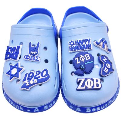 China Eco-Friendly Dst Zpb Aka Greek Sorority Croc Shoe Charms For Hbcu Diva Girls Shoe Ornaments Delta 1913 Red Elephant Jewelry Sandal Clog Decorums for sale