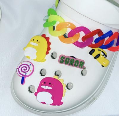 China 2022 New Tpu Shoe Upper Cartoon Pattern Penny Proud Croc Shoe Pins Eco-froendly Sandal Shoe Accessories 2022 For Kids New Year Gift for sale