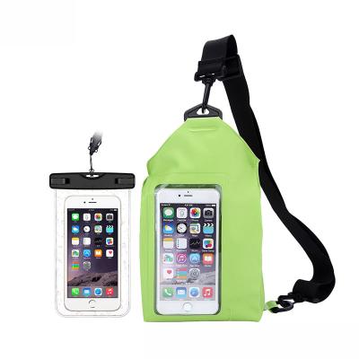 China Water Proof Zipper Waist Bag Opening Airtight Waterproof Mobile Phone Bag Waterproof Cellphone Swimming Transparent Bag for sale