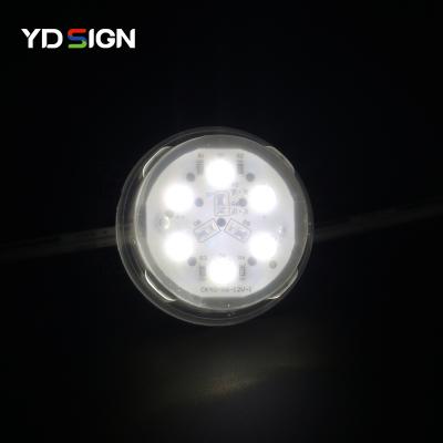 China Signage LED Dot Lights Around Diffused Pixel LED Module 40pcs/String for sale