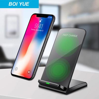 China QC3.0 20W Dual Coil Qi Wireless Charger For iPhone SE 12 X 8 10 Plus Fast Phone Charger Pad Dock Station For Samsung Note 8 S20 S8 S9+ for sale