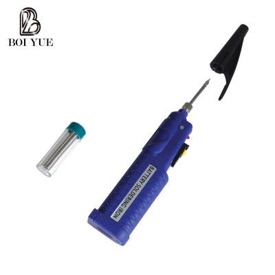 China Hot Sale 4.5V 8W Pencil Grip Soldering Iron Battery Backed Mini Portable Soldering Iron Battery Soldering Iron With 50g Solder Wire for sale