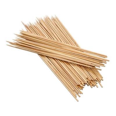 China 1000 Pack BBQ Appetizer Easily Cleaned Bamboo Kebab Skewer Spikes Natural Point Semi Bamboo Sticks for sale