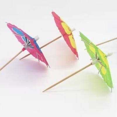 China 144 Hawaiian Paper Cocktail Beverage Parasol Umbrella Picks Disposable Box for sale