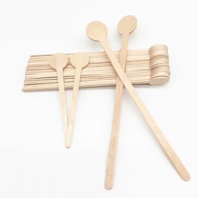 China Sustainable Popular Disposable Wooden Coffee Stirrer 140*5*1mm Size for sale