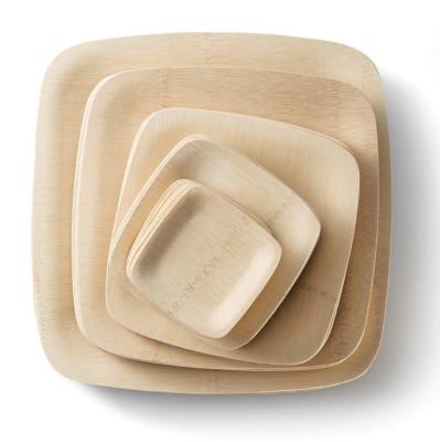 China Disposable Eco-Friendly Cutlery Bamboo Disposable Plate Set For Party for sale