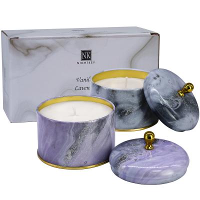 China Birthdays Logo Luxury Aromatherapy Scented Travel made to order Tin Candles Gift Set for sale