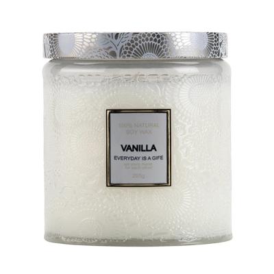 China Cheap Soy Scented Home White Luxury Scented Wax Decoration Jar Candle Glass Gift Set for sale