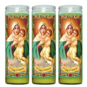 China Relighting Candle 7 Day Glass Jar Catholic Religious Mexican Church Candles for sale