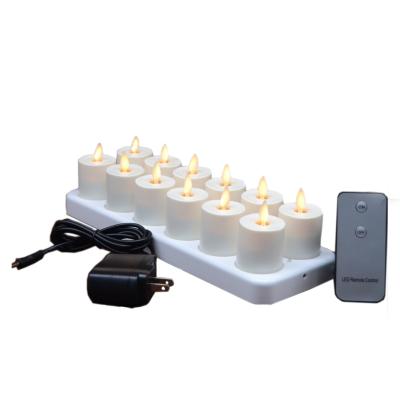 China New Design Tea Light Electric Plastic Artificial Flicker Candles Without Flames Led Candles for sale