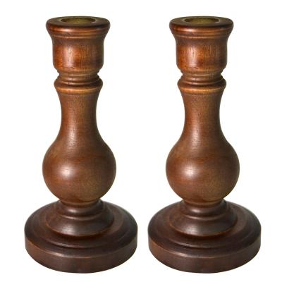 China Nordic Unique Art Modern Wooden Candlestick Table for Wedding Decoration Wood Candle Holders for sale