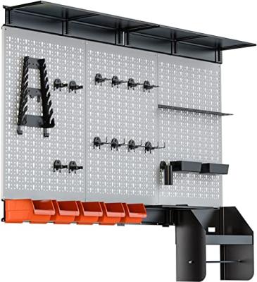 China Deploying Goods Hanging Panels Wall Rack Pegboard Garage Tool Storage Pegboard Plastic Pegboard Holder for sale