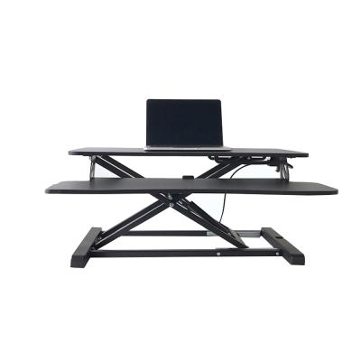 China Double Layer Furniture Commercial Size Fender Adjustable Foldable Desk Converter For Computer for sale