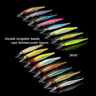 China Fishing Lure in Bait Deepbait Hard Bait Fish Tackle 11cm Minnow 14g Fishing Wobbler PESCA Crankbait King Minnow M110-M110S for sale