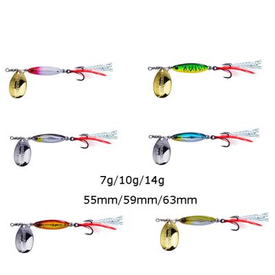 China New Hot Sale Spinner Fishing Lure Spoon Sequin Metal Bait Wobblers Bass Pesca Rotating Hard Sequins Wobblers for sale