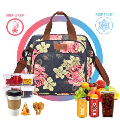 China New Lokass Fashion 600d Waterproof Nylon Backpack Lunch Bag Customized Multi-Layer Large Capacity Lunch Picnic Cooler Bags for sale