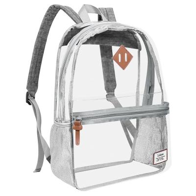 China Waterproof Heavy Duty Clear Transparent PVC Backpack See To Backpack PVC School Bags And Backpacks For Girls for sale